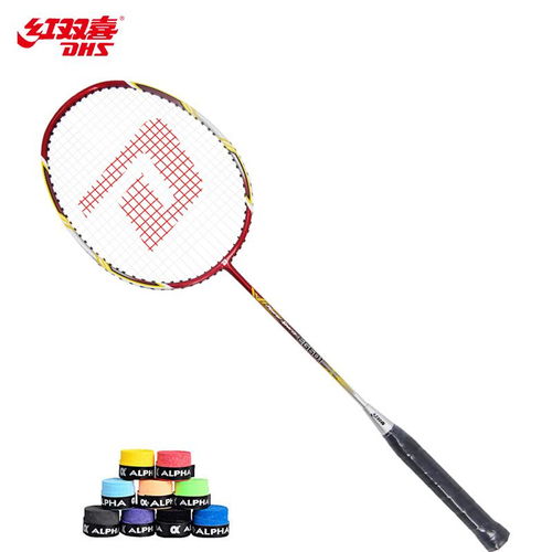 原價(jià) 89 現(xiàn)價(jià) 76 紅雙喜dhs羽毛球拍單拍碳素比賽羽拍eg601 已穿線贈(zèng)手膠